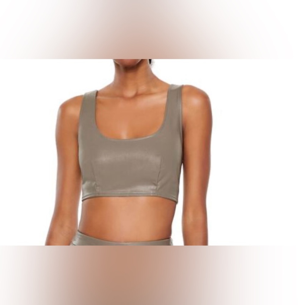 Forever 21 Faux leather crop top